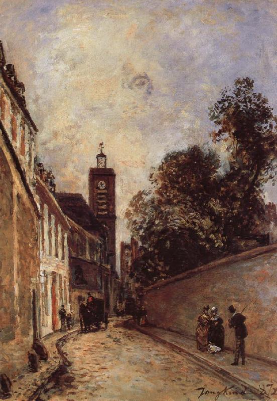 Johan Barthold Jongkind Rue de L-Abbe-de l-Epee and Church Germany oil painting art